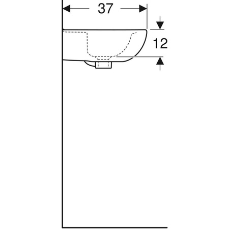 REKORD Umywalka 45 cm owalna, z/o, z/p