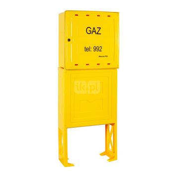 Skrzynka gazowa 600x600x250, wolnostojąca, SX600 - żółta