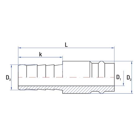 Złącze dwójnik proste RUMET zaciskowe Mosiądz niklowany 6 mm