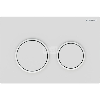 Przycisk uruchamiający Geberit Omega20, przedni/górny, biały mat-biały-biały mat, easy-to-clean
