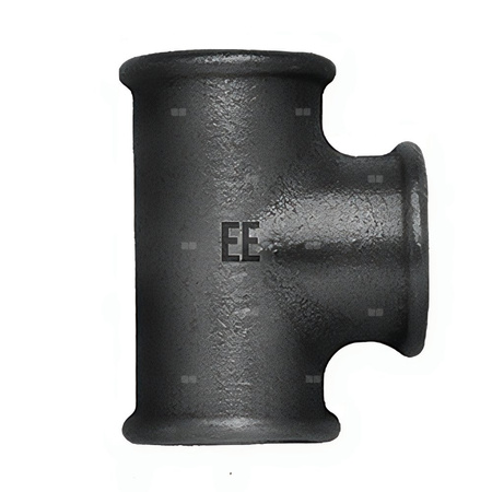 Trójnik ODLEWNIA ZAWIERCIE B1/25/130 redukcja 90' żeliwo (czarny) 1'' x 1'' x 1/2'' (gw gazowy walcowy x gw gazowy walcowy x gw gazowy walcowy)