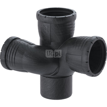 Trójnik studzienkowy Geberit Silent-Pro 87.5' prawy d110/75/90