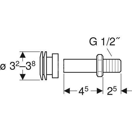 Króćce wlotowe do pisuarów Geberit