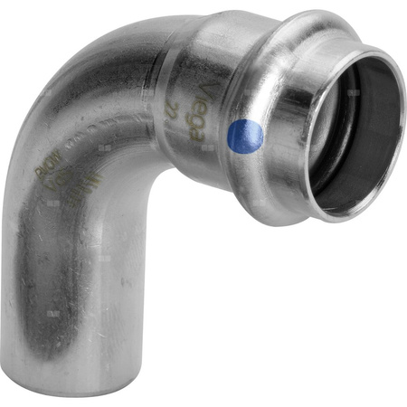Łuk 90' VIEGA 23161LF, stal nierdzewna / stal nierdzewna, 54 mm (mz x kw)