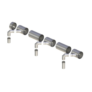 Kaskada fi180mm do dwóch kotłów bez automatyki zabezpieczającej