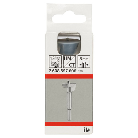 Wiertło środkowiec, z węglikami spiekanymi 24x90