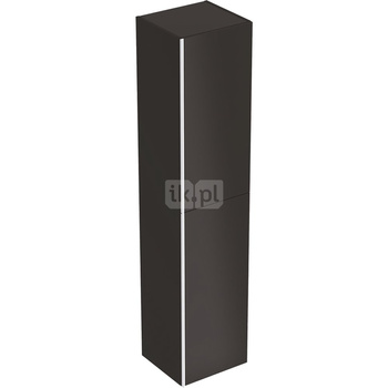 Wysoka szafka Acanto, B38xH173, z dwoma drzwiami, czarny mat