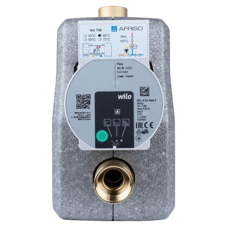 Grupa pompowa AFRISO RTA 45 GW 1'' x 1'', z zaworem termostatycznym, z izolacją