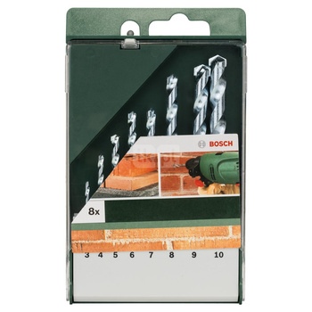 8-częściowy zestaw Wierteł do kamienia 3,0 x 60, 4,0 x 75, 5,0 x 85, 6,0 x 100, 7,0 x 100, 8,0 x 120, 9,0 x 120, 10,0 x 120