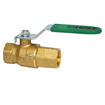 Zawór kulowy HERZ 2110 mosiądz DZR, PN25 DN 15 GW z blokadą powrotu, uchwyt: dźwignia