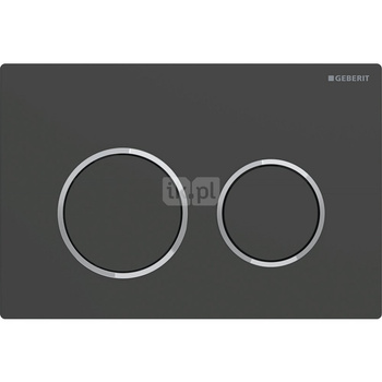 Przycisk uruchamiający Geberit Omega20, przedni/górny, czarny mat-chrom-czarny mat, easy-to-clean