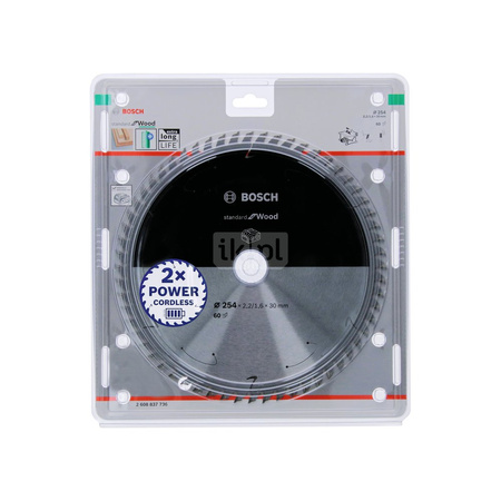 Ostrze do piły tarczowej bezprzewodowej Standard for Wood 305 x 2,2 / 1,6 x 30 T60