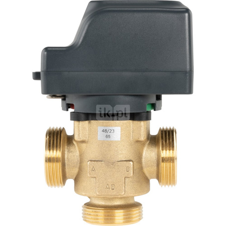 3-drogowy zawór strefowy AZV 844, DN25, G1 1/4", Kvs 11, 230 V AC, AB-B