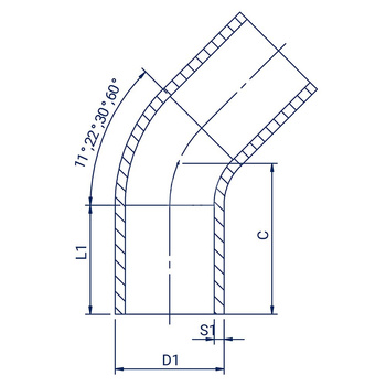 Łuk 30 st. PE100 SDR11 160x14,6