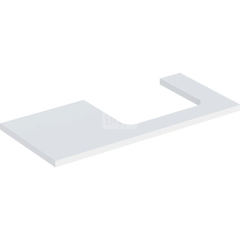 Geberit ONE Blat pod umywalkę, wycięcie z prawej strony, do prostokątnej umywalki stawianej na blat, B105cm, H3cm, T47cm, biały, matowy
