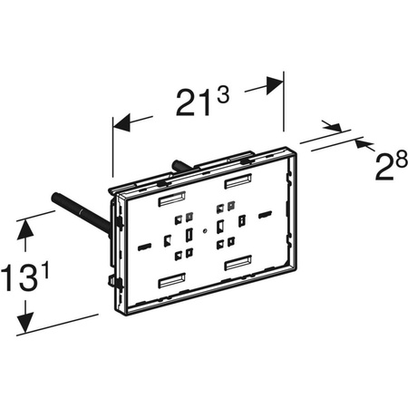 Zaślepka otworu rewizyjnego Geberit Sigma, zlicowana z powierzchnią ściany, z ramką