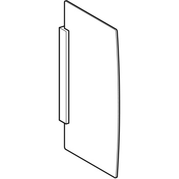 Ścianka międzypisuarowa, prostokątna, szara