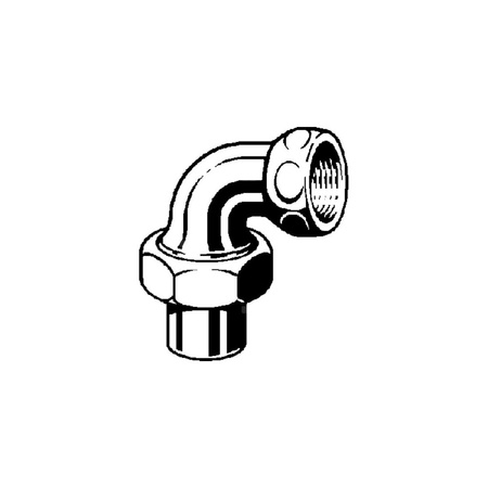 Złącze przejściowe 90' VIEGA 94096G Jednoczęściowy, mosiądz / brąz, 18 mm x 1/2'' (lw x gwm)