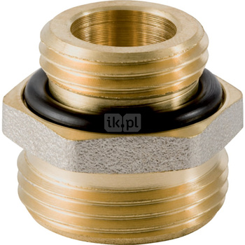 Złączka GEBERIT MeplaTherm, mosiądz nikiel (Niklowanie) / mosiądz, 3/4'' (GZ x eurokonus)