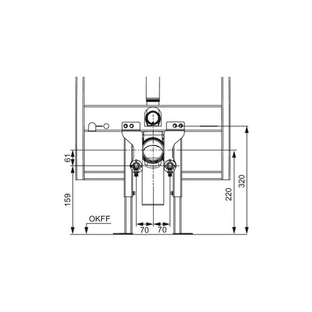 TECEone - zestaw montażowy do stelaża TECEconstruct ze spłuczką Octa 8 cm