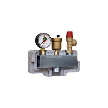 Kompaktowa grupa bezpieczeństwa, mosiądz, z izolacją 1", 200KW, SV 1" KSG30/25M-ISO GRUPPO MULT. 3,0 BAR