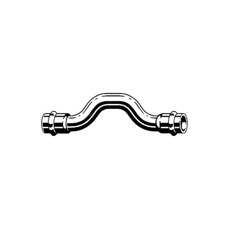 Łuk Profipress VIEGA 2428 Jednoczęściowy, Cu (Stan surowy) / Cu, 15 mm (mz x mz), 134 mm, (głębokość: 90 mm) z uszczelką