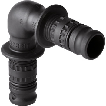 Kolano 90' GEBERIT Mepla, PVDF / PVDF, 20 mm, DN 15 x 20 mm x DN 15 (końcówka wciskowa x końcówka wciskowa), (głębokość: 22 mm) z uszczelką