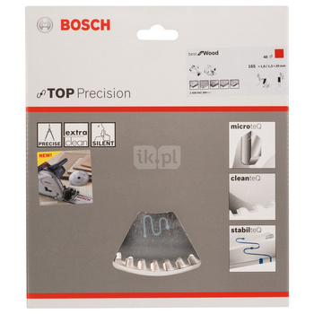 Tarcza pilarska Top Precision Best for Wood TOPPREC BEST/WOOD 165X20X48T