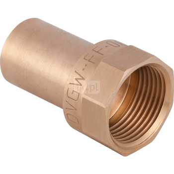 Złącze GEBERIT Mapress Kupfer przejściowe, brąz, 22 mm, DN 20 x DN 15 (końcówka wciskowa x gw)