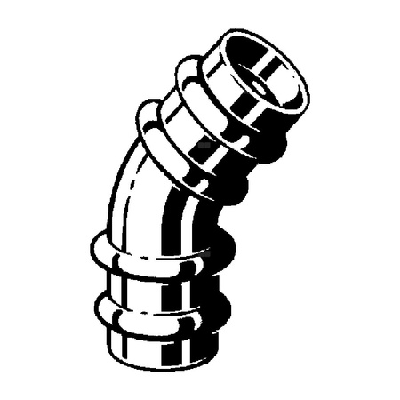 Łuk 45' VIEGA 2226LF, brąz, 54 mm (mz x mz)