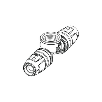 Trójnik TECE logo 90' mosiądz 16 mm x 1/2'' x 16 mm (kw x GW x kw)