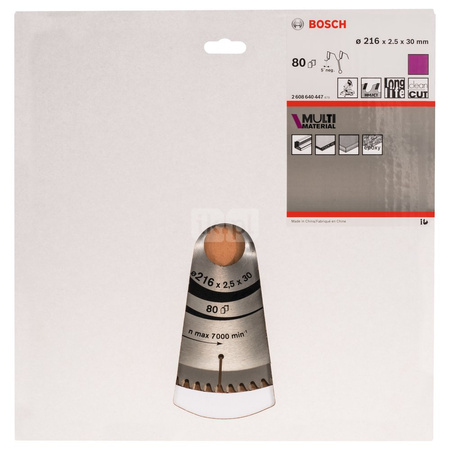 Tarcza pilarska Multi Material PIŁA TARCZ.-T MULTI 216×2.5/1.8×30Z80