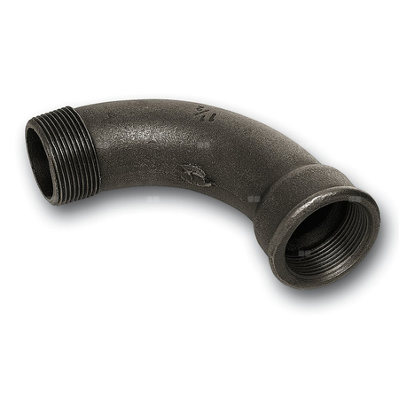 Łuk 90' SANHA 1#, żeliwo (czarny), 1/2'' (GW x GZ)
