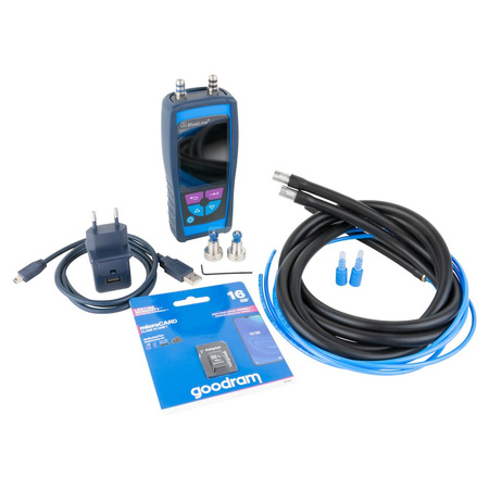 Manometr elektroniczny AFRISO S4650 ST 5000Pa, z wyświetlaczem, z przewodami pomiarowymi