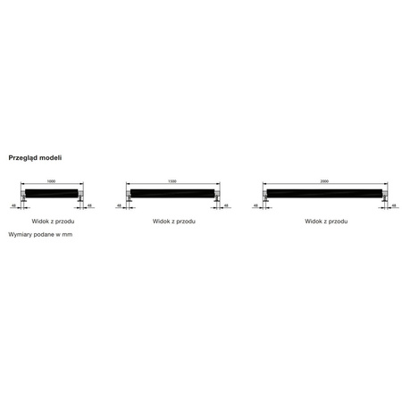 Grzejnik elektryczny ZEHNDER Flow Form 190 x 1000 mm, kolor biały, moc 500 W