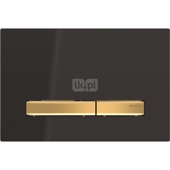 Przycisk uruchamiający Geberit Sigma50, przedni, czarny, przyciski: mosiądz