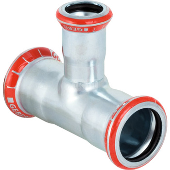 Trójnik GEBERIT Mapress C-Stahl redukcja stal (ocynk) 76.1 mm x 28 mm x 76.1 mm MZ