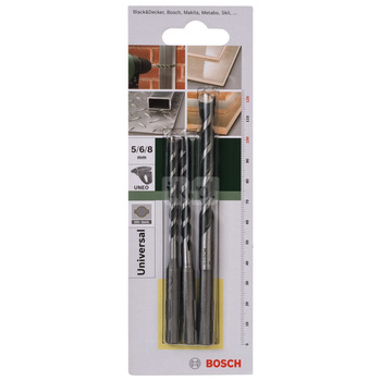 3-częściowy zestaw Wierteł wielozadaniowych SDS quick 5,0x100, 6,0x100, 8,0x120