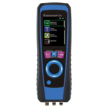 Sensor O2, CO/H2, pomiar ciągu kominowego AFRISO Eurolyzer STx wyświetlacz kolorowy TFT 2,8'', akumulator Li-Ion, z drukarką, z walizką