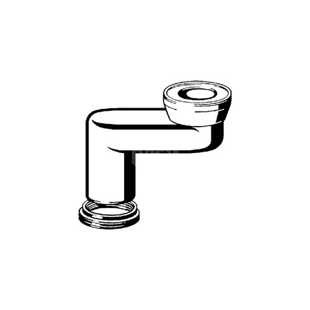 Łuk uskokowy do rury spłuczkowej 90 st. PP, nr wzoru 8090 DN: 100 przejście: 180