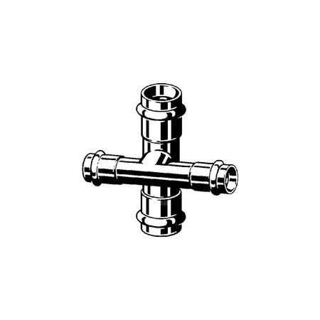 Czwórnik VIEGA 1148 stal ocynk, 18 mm x 15 mm x 18 mm x 15 mm, mz x mz x mz x mz