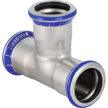 Trójnik GEBERIT Mapress Edelstahl równoprzelotowy stal nierdzewna 12 mm x 12 mm x 12 mm MZ