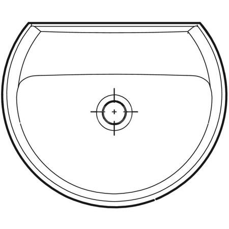 REKORD Umywalka 45 cm owalna, z/o, b/p