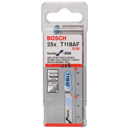 Brzeszczot do wyrzynarek T 118 AF 25 szt.