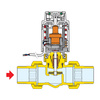 Dwudrożny zawór strefowy współpracujący z siłownikami termoelektrycznymi serii 6563, 6561, 6562 i 6564 3/4" 3,7