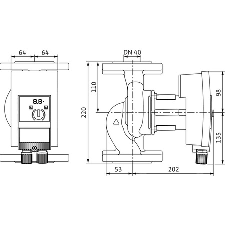 Pompa obiegowa WILO Yonos MAXO-Z 40/0,5-8 PN6/10 1x230 V 50/60 Hz, PN 6/10bar