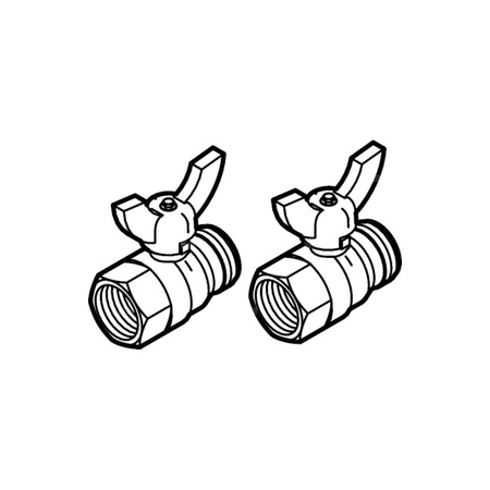 Zawór kulowy VIEGA 1041 mosiądz niklowany 3/4'' x 1'' gw x gz, uchwyt: motylek