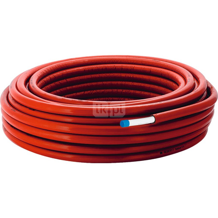 Rura PE-RT II/AL/PE-RT II GEBERIT Volex ML 16 mm x 2 mm izolacja: 6 mm, izolacja kolor czerwony - kręgi 50m wielowarstwowa gładka