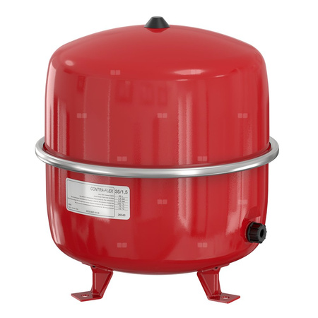 Naczynie wzbiorcze stojące FLAMCO MEIBES Contraflex, pojemność 35 l 1.5-, 3 bar / 120'C fi3/4'', kolor czerwony, do instalacji chłodn.C.O.