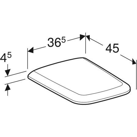 Deska sedesowa iCon Square, wolnoopadająca